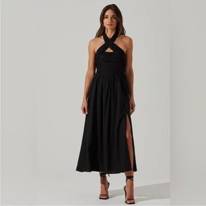 ASTR Zaria halter midi dress